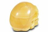 Banded Creamsicle Orange Calcite Skull #378612-4